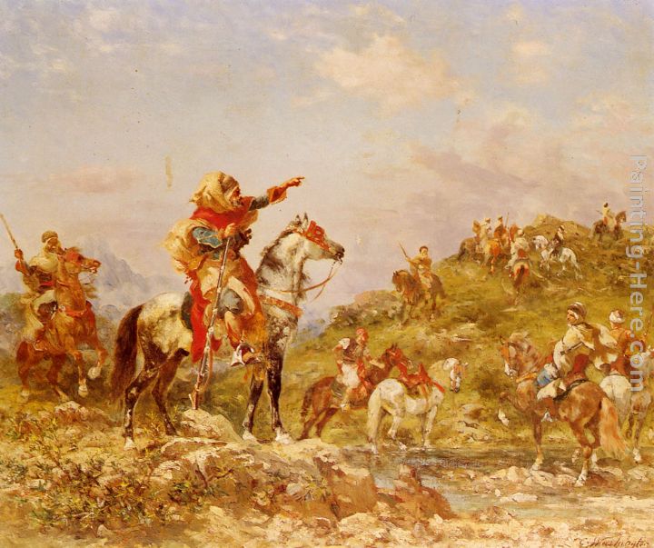Arab Warriors on Horseback painting - Georges Washington Arab Warriors on Horseback art painting